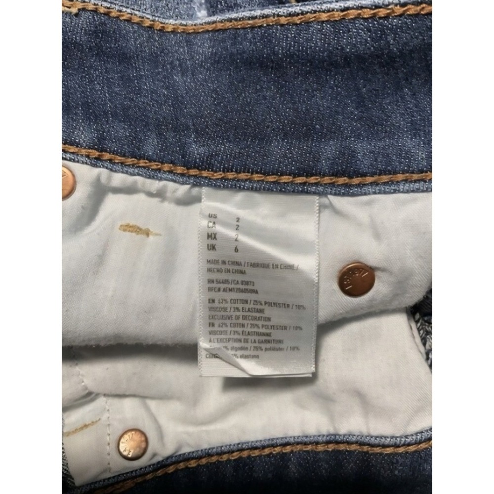 American Eagle Distressed Denim Mini Skirt Women's Size 2 Y2K Grunge - Picture 5 of 6
